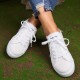 Women's Simple Canvas Shoes, Casual Lace Up Mule Sneakers, Lightweight & Comfortable Shoes Women's Simple Canvas Shoes, Casual Lace Up Mule Sneakers, Lightweight & Comfortable Shoes