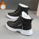 Women's Platform High Top Sneakers, Casual Lace Up Plush Lined Shoes, Comfortable Winter Outdoor Shoes Women's Platform High Top Sneakers, Casual Lace Up Plush Lined Shoes, Comfortable Winter Outdoor Shoes