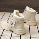 Women's Platform High Top Sneakers, Casual Lace Up Plush Lined Shoes, Comfortable Winter Outdoor Shoes Women's Platform High Top Sneakers, Casual Lace Up Plush Lined Shoes, Comfortable Winter Outdoor Shoes