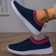 Women's Breathable Knit Sneakers, Casual Lace Up Outdoor Shoes, Lightweight Mesh Low Top Shoes Women's Breathable Knit Sneakers, Casual Lace Up Outdoor Shoes, Lightweight Mesh Low Top Shoes