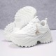 Women's Solid Color Trendy Sneakers, Lace Up Soft Sole Platform Running Shoes, Chain Decor Versatile Low-top Shoes Women's Solid Color Trendy Sneakers, Lace Up Soft Sole Platform Running Shoes, Chain Decor Versatile Low-top Shoes