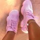 Women's Lightweight Casual Shoes, Lace Up Low Top Solid Color Sneakers, Women's Round Toe Sport Shoes Women's Lightweight Casual Shoes, Lace Up Low Top Solid Color Sneakers, Women's Round Toe Sport Shoes