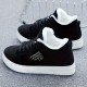 Women's Letter Print Sneakers, Casual Lace Up Plush Lined Shoes, Comfortable Winter Shoes Women's Letter Print Sneakers, Casual Lace Up Plush Lined Shoes, Comfortable Winter Shoes