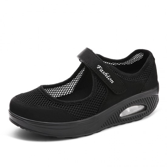 Women's Air Cushion Mesh Sneakers, Breathable Cut-out Ankle Strap SPorts Shoes, Casual Walking Shoes Women's Air Cushion Mesh Sneakers, Breathable Cut-out Ankle Strap SPorts Shoes, Casual Walking Shoes