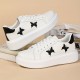 Women's Casual Sneakers, Butterfly Embroidery Thick Sole Lace-up Skate Shoes Women's Casual Sneakers, Butterfly Embroidery Thick Sole Lace-up Skate Shoes