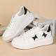 Women's Casual Sneakers, Butterfly Embroidery Thick Sole Lace-up Skate Shoes Women's Casual Sneakers, Butterfly Embroidery Thick Sole Lace-up Skate Shoes