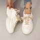 Women's Platform Mesh Sneakers, Lace Up Low-top Round Toe Heightening Outdoor Shoes, Versatile Comfy Sporty Shoes Women's Platform Mesh Sneakers, Lace Up Low-top Round Toe Heightening Outdoor Shoes, Versatile Comfy Sporty Shoes