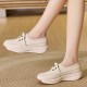 Women's Solid Color Casual Sneakers, Lace Up Soft Sole Platform Walking Shoes, Lightweight Low-top Shoes Women's Solid Color Casual Sneakers, Lace Up Soft Sole Platform Walking Shoes, Lightweight Low-top Shoes