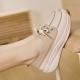 Women's Solid Color Casual Sneakers, Lace Up Soft Sole Platform Walking Shoes, Lightweight Low-top Shoes Women's Solid Color Casual Sneakers, Lace Up Soft Sole Platform Walking Shoes, Lightweight Low-top Shoes