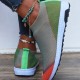 Women's Colorbloack Sock Shoes, Breathable Knit Slip On Low Top Walking Sneakers, Casual Outdoor Trainers Women's Colorbloack Sock Shoes, Breathable Knit Slip On Low Top Walking Sneakers, Casual Outdoor Trainers