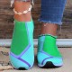 Women's Colorbloack Sock Shoes, Breathable Knit Slip On Low Top Walking Sneakers, Casual Outdoor Trainers Women's Colorbloack Sock Shoes, Breathable Knit Slip On Low Top Walking Sneakers, Casual Outdoor Trainers