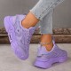 Women's Solid Color Minimalist Sneakers, Lace Up Breathable Casual Soft Sole Trainers, Versatile Low-top Daily Shoes Women's Solid Color Minimalist Sneakers, Lace Up Breathable Casual Soft Sole Trainers, Versatile Low-top Daily Shoes
