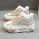 Women's Platform Sneakers, Casual Lace Up Plush Lined Outdoor Shoes, Comfortable Winter Shoes Women's Platform Sneakers, Casual Lace Up Plush Lined Outdoor Shoes, Comfortable Winter Shoes