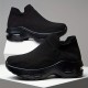 Women's Air Cushion Sock Sneakers, Chunky Heel Breathable Slip On Sports Shoes, Casual Low Top Walking Shoes Women's Air Cushion Sock Sneakers, Chunky Heel Breathable Slip On Sports Shoes, Casual Low Top Walking Shoes