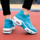 Women's Air Cushion Sock Sneakers, Chunky Heel Breathable Slip On Sports Shoes, Casual Low Top Walking Shoes Women's Air Cushion Sock Sneakers, Chunky Heel Breathable Slip On Sports Shoes, Casual Low Top Walking Shoes