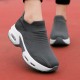 Women's Air Cushion Sock Sneakers, Chunky Heel Breathable Slip On Sports Shoes, Casual Low Top Walking Shoes Women's Air Cushion Sock Sneakers, Chunky Heel Breathable Slip On Sports Shoes, Casual Low Top Walking Shoes