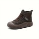 Women's Solid Color Trendy Sneakers, Lace Up Soft Sole Platform Walking Shoes, High-top Round Toe Skate Shoes Women's Solid Color Trendy Sneakers, Lace Up Soft Sole Platform Walking Shoes, High-top Round Toe Skate Shoes