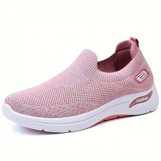 Women's Knitted Sock Sneakers, Comfy Low Top Slip On Walking Shoes, Outdoor Jogging Sports Shoes Women's Knitted Sock Sneakers, Comfy Low Top Slip On Walking Shoes, Outdoor Jogging Sports Shoes
