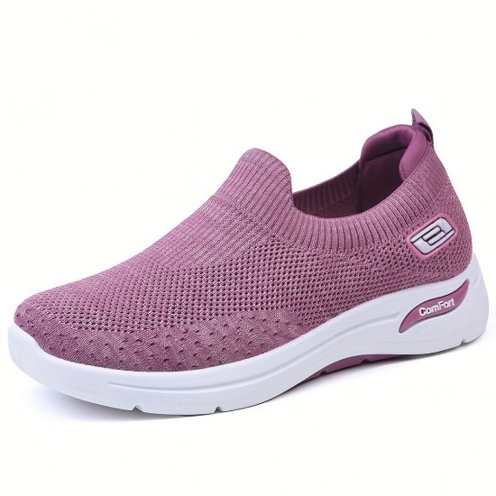Women's Knitted Sock Sneakers, Comfy Low Top Slip On Walking Shoes, Outdoor Jogging Sports Shoes Women's Knitted Sock Sneakers, Comfy Low Top Slip On Walking Shoes, Outdoor Jogging Sports Shoes