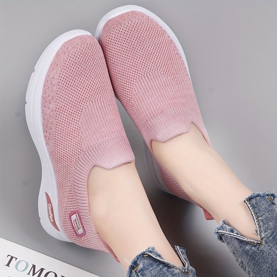 Women's Knitted Sock Sneakers, Comfy Low Top Slip On Walking Shoes, Outdoor Jogging Sports Shoes Women's Knitted Sock Sneakers, Comfy Low Top Slip On Walking Shoes, Outdoor Jogging Sports Shoes