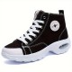 Women's Solid Color Casual Sneakers, Lace Up Soft Sole Platform Walking Skate Shoes, High-top Versatile Canvas Shoes Women's Solid Color Casual Sneakers, Lace Up Soft Sole Platform Walking Skate Shoes, High-top Versatile Canvas Shoes