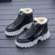 Women's Plush Lined Winter Sneakers, Thermal Lace Up High Top Snow Boots, Keep Warm Platform Ankle Boots Women's Plush Lined Winter Sneakers, Thermal Lace Up High Top Snow Boots, Keep Warm Platform Ankle Boots