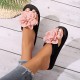 Women's Flower Decor Flip Flops, Casual Clip Toe Slide Sandals, Fashion & Comfortable Beach Shoes Women's Flower Decor Flip Flops, Casual Clip Toe Slide Sandals, Fashion & Comfortable Beach Shoes