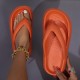 Solid Color EVA Flip Flops, Simple Style Soft Sole Wear-resistant Pillow Slides, Indoor & Outdoor Beach Shoes Solid Color EVA Flip Flops, Simple Style Soft Sole Wear-resistant Pillow Slides, Indoor & Outdoor Beach Shoes