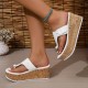 Women's Platform Flip Flops, Buckle Strap Wood Grain Sole Slide Sandals, Outdoor Summer Slide Shoes Women's Platform Flip Flops, Buckle Strap Wood Grain Sole Slide Sandals, Outdoor Summer Slide Shoes