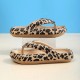 Fashion Leopard Print Flip Flops, Soft Sole EVA Platform Slide Shoes, Indoor & Outdoor Beach Slides Fashion Leopard Print Flip Flops, Soft Sole EVA Platform Slide Shoes, Indoor & Outdoor Beach Slides