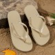 Women's Solid Color Flip Flops, Slip On Minimalist Lightweight Flat Casual Slides, Vacation Summer Beach Comfy Shoes Women's Solid Color Flip Flops, Slip On Minimalist Lightweight Flat Casual Slides, Vacation Summer Beach Comfy Shoes
