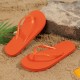 Women's Solid Color Flip Flops, Slip On Minimalist Lightweight Flat Casual Slides, Vacation Summer Beach Comfy Shoes Women's Solid Color Flip Flops, Slip On Minimalist Lightweight Flat Casual Slides, Vacation Summer Beach Comfy Shoes