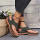 Women's Thone Wedge Sandals, Solid Color Ankle Buckle Strap Slingback Open Toe Shoes, Casual Retro Shoes Women's Thone Wedge Sandals, Solid Color Ankle Buckle Strap Slingback Open Toe Shoes, Casual Retro Shoes