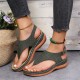 Women's Thone Wedge Sandals, Solid Color Ankle Buckle Strap Slingback Open Toe Shoes, Casual Retro Shoes Women's Thone Wedge Sandals, Solid Color Ankle Buckle Strap Slingback Open Toe Shoes, Casual Retro Shoes