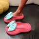 Women's Bow Pillow Flip Flops, Kawaii Open Toe Super Soft Non Slip Slides Shoes, Indoor & Outdoor Slippers Women's Bow Pillow Flip Flops, Kawaii Open Toe Super Soft Non Slip Slides Shoes, Indoor & Outdoor Slippers