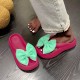 Women's Bow Pillow Flip Flops, Kawaii Open Toe Super Soft Non Slip Slides Shoes, Indoor & Outdoor Slippers Women's Bow Pillow Flip Flops, Kawaii Open Toe Super Soft Non Slip Slides Shoes, Indoor & Outdoor Slippers