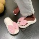 Women's Bow Pillow Flip Flops, Kawaii Open Toe Super Soft Non Slip Slides Shoes, Indoor & Outdoor Slippers Women's Bow Pillow Flip Flops, Kawaii Open Toe Super Soft Non Slip Slides Shoes, Indoor & Outdoor Slippers