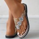 Women's Floral Flat Flip Flops, Fashionable Open Toe Non Slip Slides Shoes, Outdoor Beach Slides Women's Floral Flat Flip Flops, Fashionable Open Toe Non Slip Slides Shoes, Outdoor Beach Slides