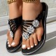 Women's Floral Flat Flip Flops, Fashionable Open Toe Non Slip Slides Shoes, Outdoor Beach Slides Women's Floral Flat Flip Flops, Fashionable Open Toe Non Slip Slides Shoes, Outdoor Beach Slides