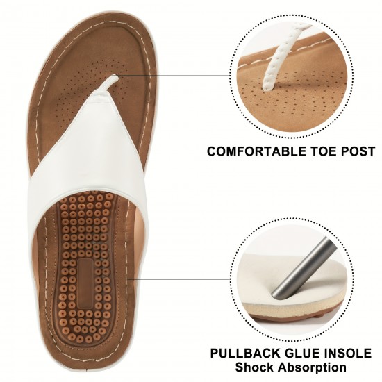 Women's Massage Flip Flops, Comfortable Arch Support Wedge Slide Sandals, Casual Outdoor Shoes Women's Massage Flip Flops, Comfortable Arch Support Wedge Slide Sandals, Casual Outdoor Shoes
