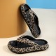 Women's Fashion Leopard Print Flip Flops, Casual Slip On Platform Slippers, Lightweight & Comfortable Shoes Women's Fashion Leopard Print Flip Flops, Casual Slip On Platform Slippers, Lightweight & Comfortable Shoes