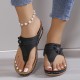 Women's Floral Decor Thong Sandals, Slip On Soft Sole Platform Casual Slides, Non-slip Wedge Retro Slides Women's Floral Decor Thong Sandals, Slip On Soft Sole Platform Casual Slides, Non-slip Wedge Retro Slides