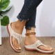 Women's Wedge Flip Flops, Rhinestone Decor Slip On Slide Sandals, Comfy Outdoor Slide Shoes With Arch Support Women's Wedge Flip Flops, Rhinestone Decor Slip On Slide Sandals, Comfy Outdoor Slide Shoes With Arch Support