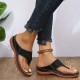 Women's Wedge Flip Flops, Rhinestone Decor Slip On Slide Sandals, Comfy Outdoor Slide Shoes With Arch Support Women's Wedge Flip Flops, Rhinestone Decor Slip On Slide Sandals, Comfy Outdoor Slide Shoes With Arch Support