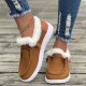Winter Plush Lined Sneakers, Cozy & Warm Round Toe Flat Shoes, Winter Outdoor Walking Shoes Winter Plush Lined Sneakers, Cozy & Warm Round Toe Flat Shoes, Winter Outdoor Walking Shoes