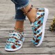 Women's Geometric Pattern Canvas Shoes, Casual Lace Up Outdoor Shoes, Lightweight Low Top Sneakers Women's Geometric Pattern Canvas Shoes, Casual Lace Up Outdoor Shoes, Lightweight Low Top Sneakers