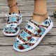 Women's Geometric Pattern Canvas Shoes, Casual Lace Up Outdoor Shoes, Lightweight Low Top Sneakers Women's Geometric Pattern Canvas Shoes, Casual Lace Up Outdoor Shoes, Lightweight Low Top Sneakers