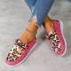 Women's Leopard Print Canvas Shoes, Casual Lace Up Outdoor Shoes, Lightweight Low Top Sneakers Women's Leopard Print Canvas Shoes, Casual Lace Up Outdoor Shoes, Lightweight Low Top Sneakers