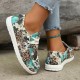 Women's Leopard Pattern Flat Loafers, Slip On Low-top Round Toe Lightweight Canvas Shoes, Casual Outdoor Shoes Women's Leopard Pattern Flat Loafers, Slip On Low-top Round Toe Lightweight Canvas Shoes, Casual Outdoor Shoes