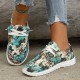 Women's Leopard Pattern Flat Loafers, Slip On Low-top Round Toe Lightweight Canvas Shoes, Casual Outdoor Shoes Women's Leopard Pattern Flat Loafers, Slip On Low-top Round Toe Lightweight Canvas Shoes, Casual Outdoor Shoes